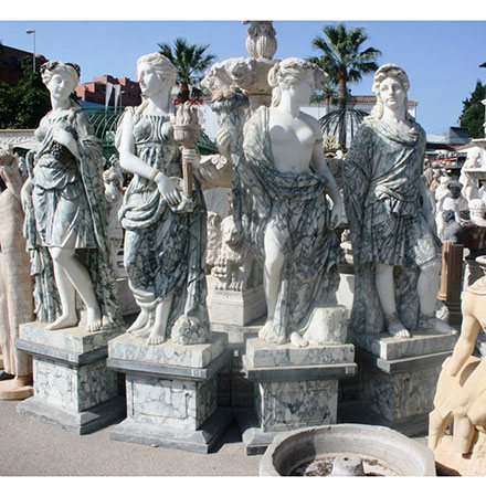 cuatro estaciones esculturas marmol