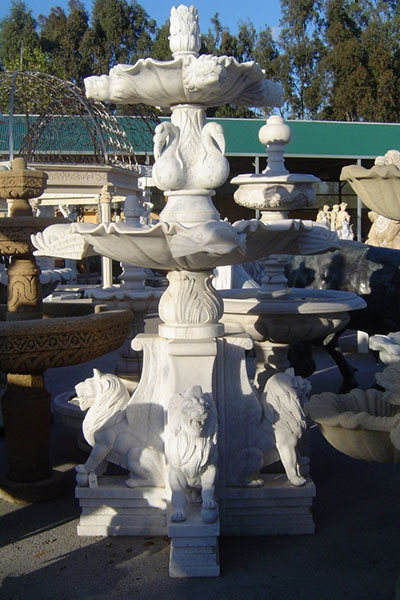 fuente base leones esculturas marmol