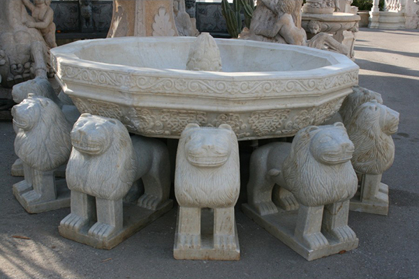fuente leones decoracion jardines