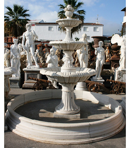 fuente marmol carrara decoracion jardines