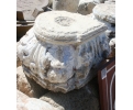 Antique painted stone capital