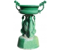 Green iron garden urn