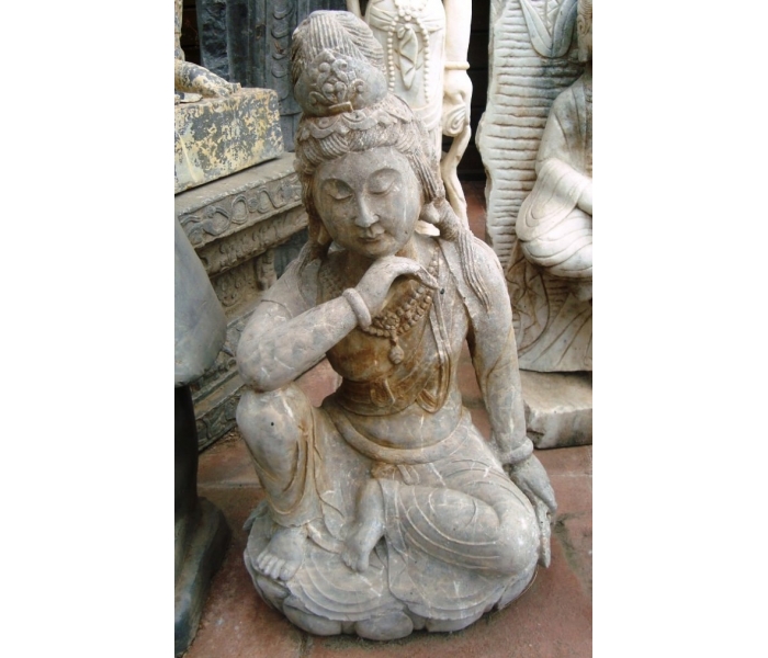 Escultura de buda en mármol emperador envejecido