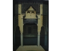 Cuadro orientalista de palacio con formas y columnas representadas