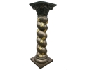 Gilt bronze resin Baroque solomonic tall pedestal column plinth