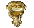 Gilt resin rocaille wall corbel