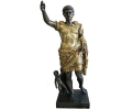 ESCULTURA DE AUGUSTO DE PRIMA PORTA. ACABADO EN BRONCE Y DORADO