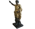 ESCULTURA DE AUGUSTO DE PRIMA PORTA. ACABADO EN BRONCE Y DORADO