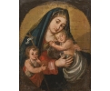 Virgin and child with st. John oil on canvas