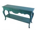 Oriental turquoise lacquered console table