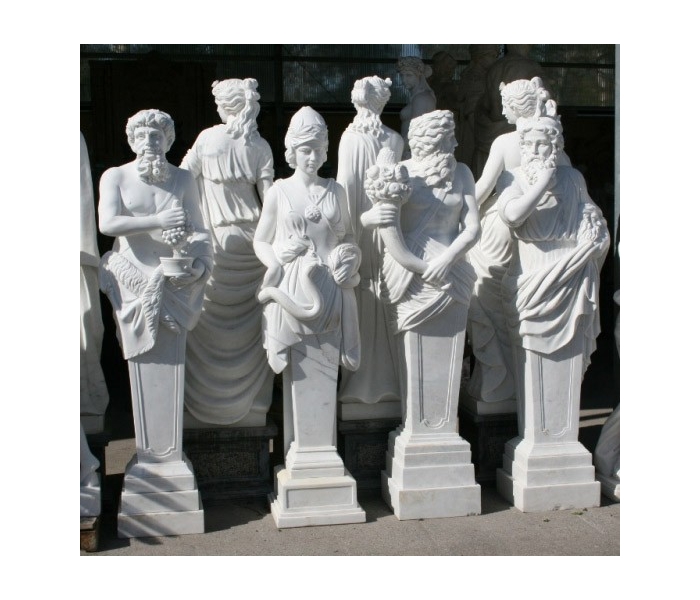 Carrara white marble set of Four Season 