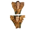 Pair of 17th century winged cherub heads