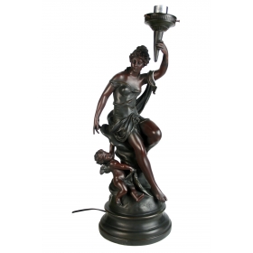 Mujer lámpara  en resina