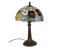 Art Nouveau style table lamps with stained glass shades