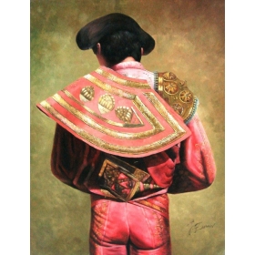 Bullfighter portrait oil on...