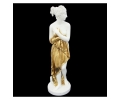 ESCULTURA DE VENUS. ACABADO EN BLANCO MARMOL Y DORADO