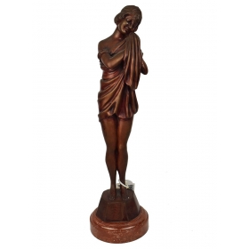 Bronze woman figure with...