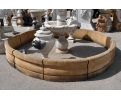 3 m wide yellow sandstone pool surround for a standing fountain