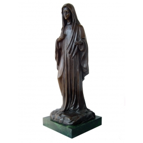 Bronze Virgin Mary figure...