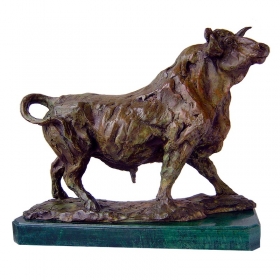 Bronze modern wild bull...