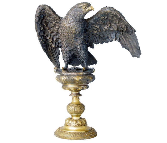 Eagle bronze figure statue with...