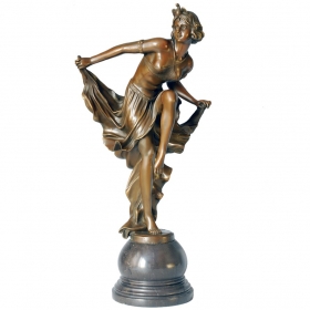 Bronze dancer figure statue...