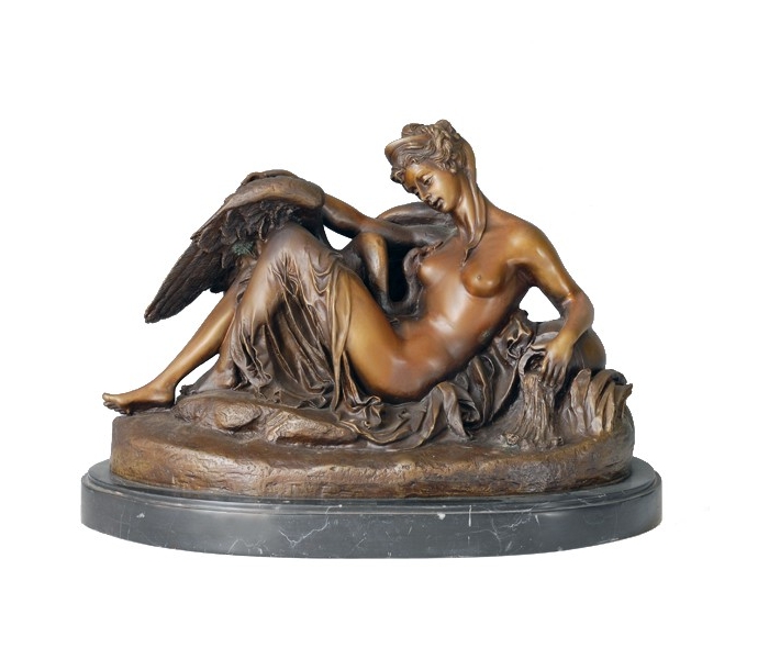 Bronze Leda and the swam figure...