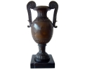 Copa de bronce con peana de mármol