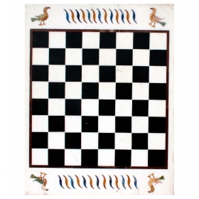 White marble chess board...