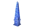 Blue lapis lazuli mosaic 104 cm tall stone obelisk 