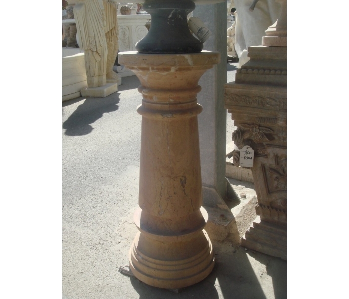 Triana yellow marble pedestal plinth