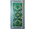 8-seater white marble and green malachite dining table top with Reinassence Italian pietra dura hardstsones mosaic inlay, mainly