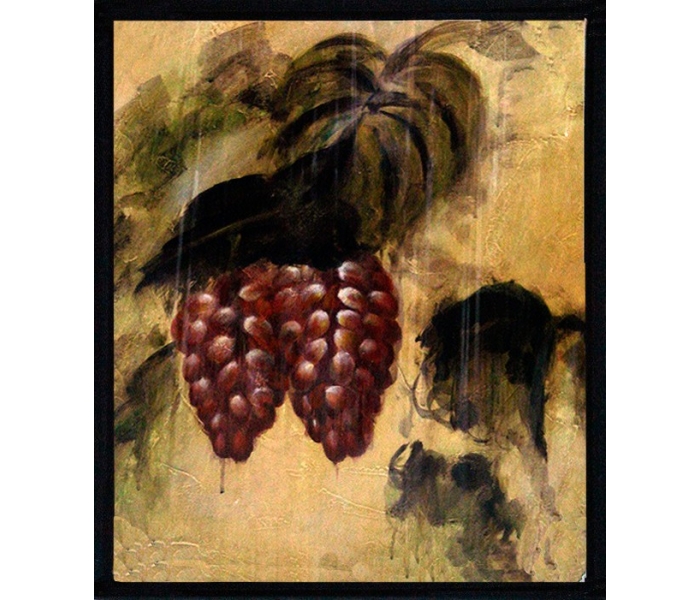Modern grapes still-life oil on...