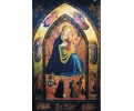 Ecclesiastical Virgin and Child icon oil on wood painting