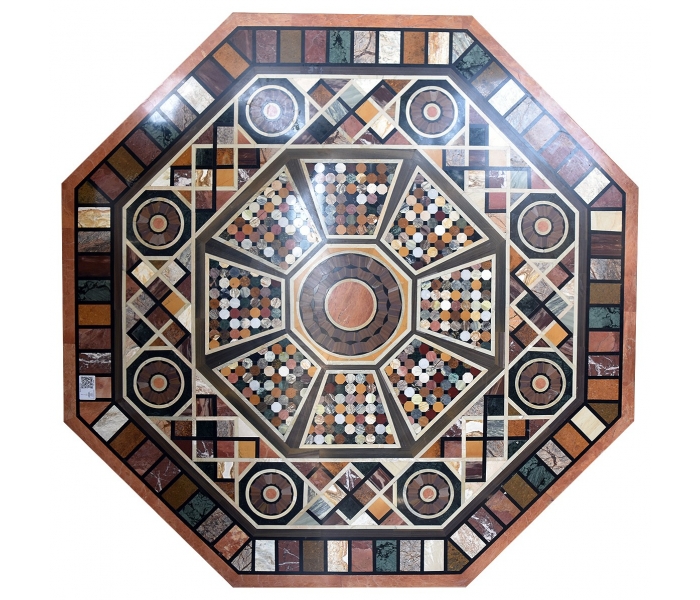 Tablero de mesa octogonal con mosaico...
