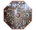 Tablero de mesa octogonal con mosaico de piedras duras