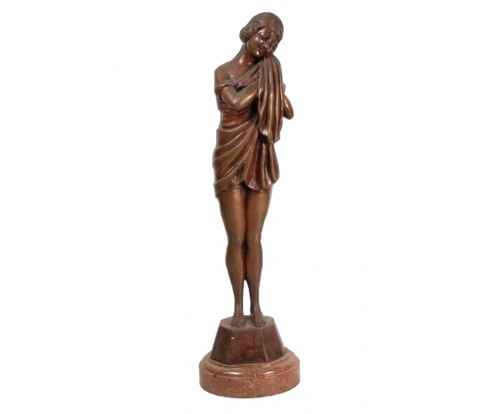 Bronze Art Deco woman figure statue...