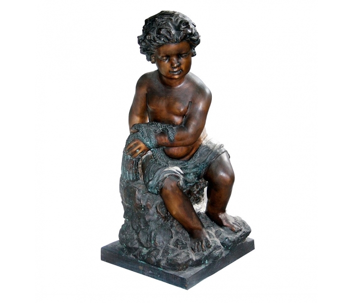 Niño verano de bronce