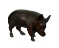 Bronze piglet statue