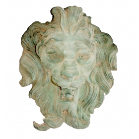 Bronze lion head mascaron...