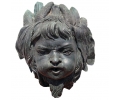 Bronze putto cherub head mascaron wall fountain spot