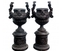 Pareja de copas gigantes realizadas en bronce