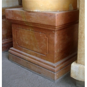 Verona red marble plinth base