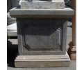 Large panelled brown emperador marble pedestal plinth base