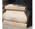 Hand carved rosetta marble plinth base