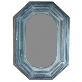 Octagonal mirror with white...