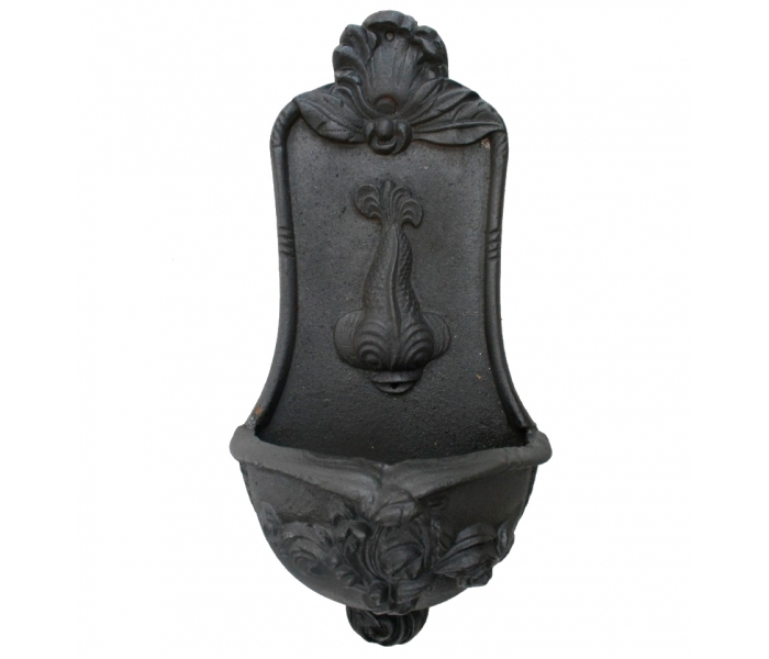 Cast iron wall fountain with fish