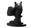 Escultura lobo y loba de hierro de fundición