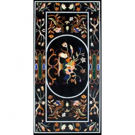 8-seater black marble table...