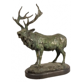 Bronze deer figure statue...